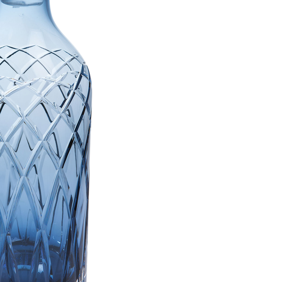 Harris Ink Blue Tall Spirit Decanter